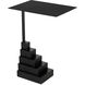 Nova 26 X 18.5 inch Matte Black Cigar Table