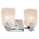 Veneto Luce LED 15 inch Brushed Nickel Bath Bar Wall Light in 1400 Lm LED, Amber (Veneto Luce), Tulip with Rippled Rim