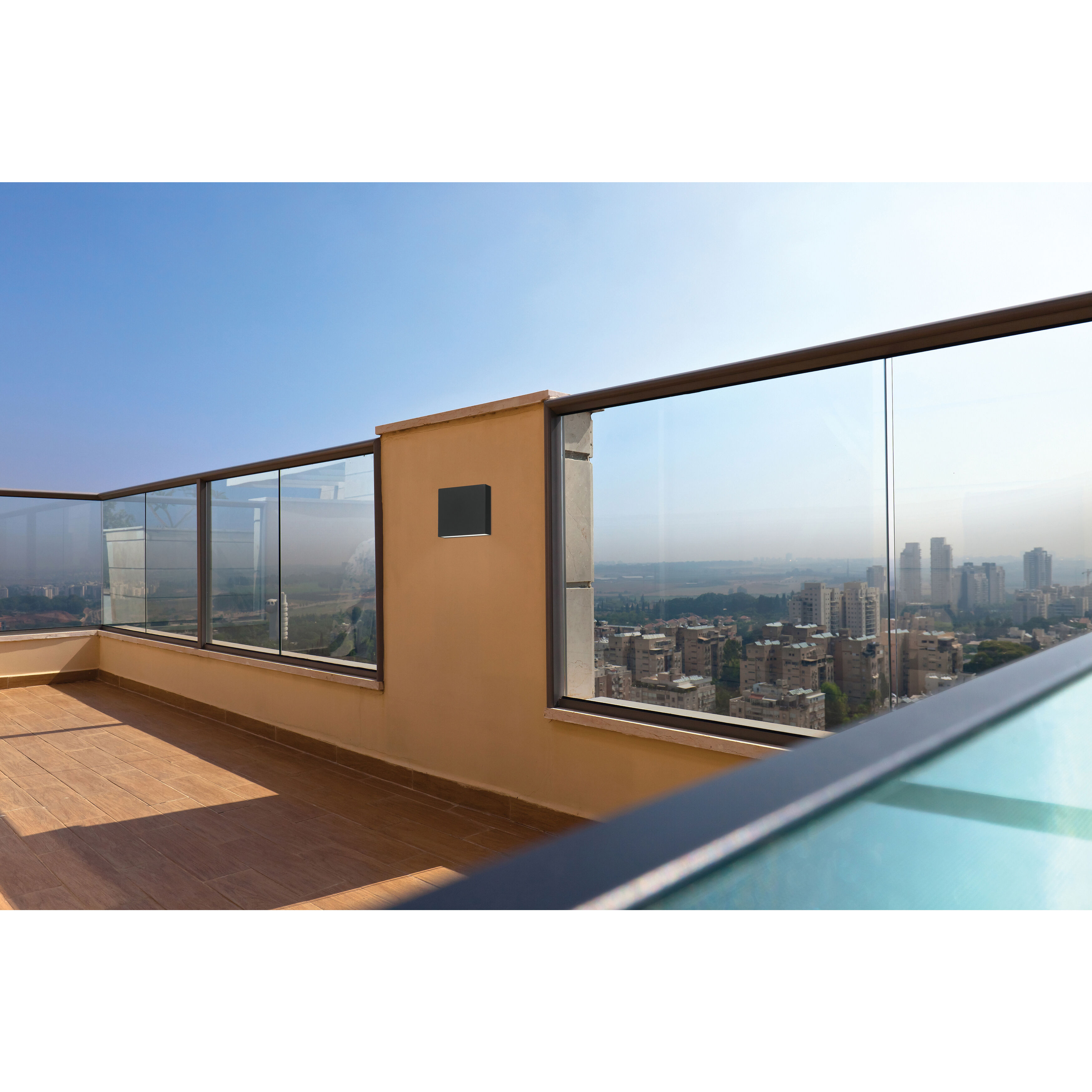 Strand 1 Light 6 inch Black Outdoor Wall Sconce