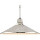 Danique 1 Light 24 inch Polished Nickel with Sunbleached Oak Pendant Ceiling Light