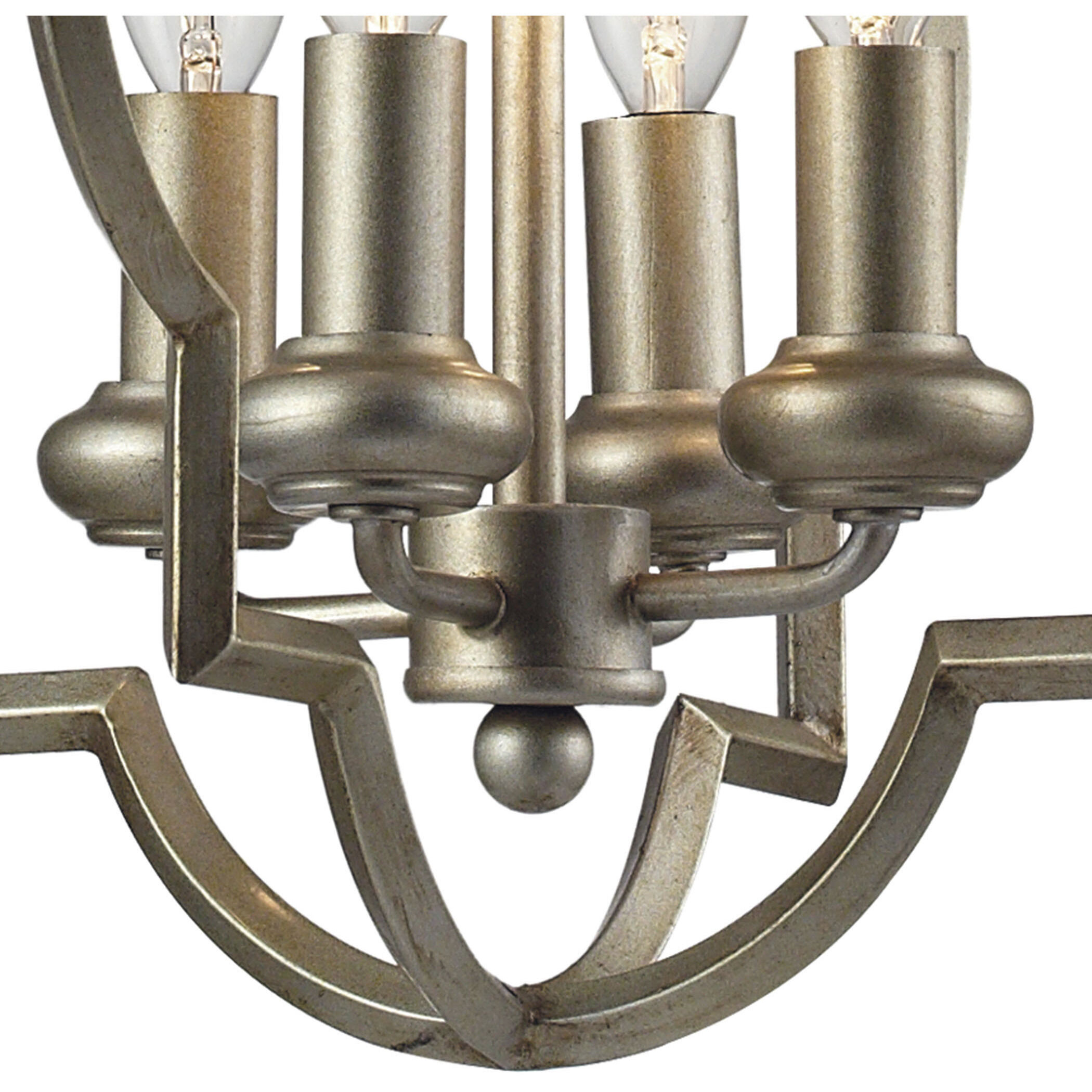Chandette 4 Light 14 inch Aged Silver Chandelier Ceiling Light