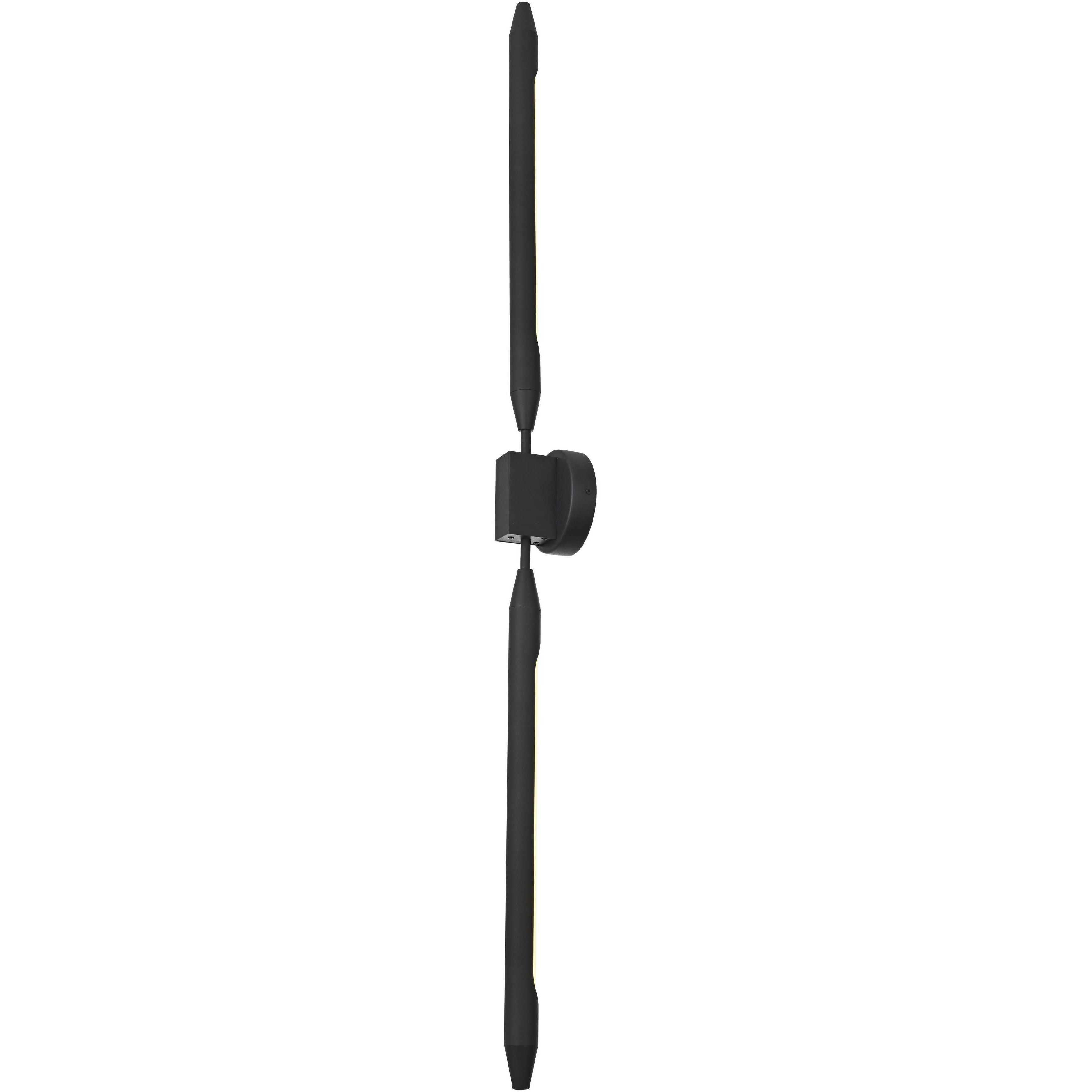 Odin 2 Light 50 inch Black Outdoor Wall Sconce