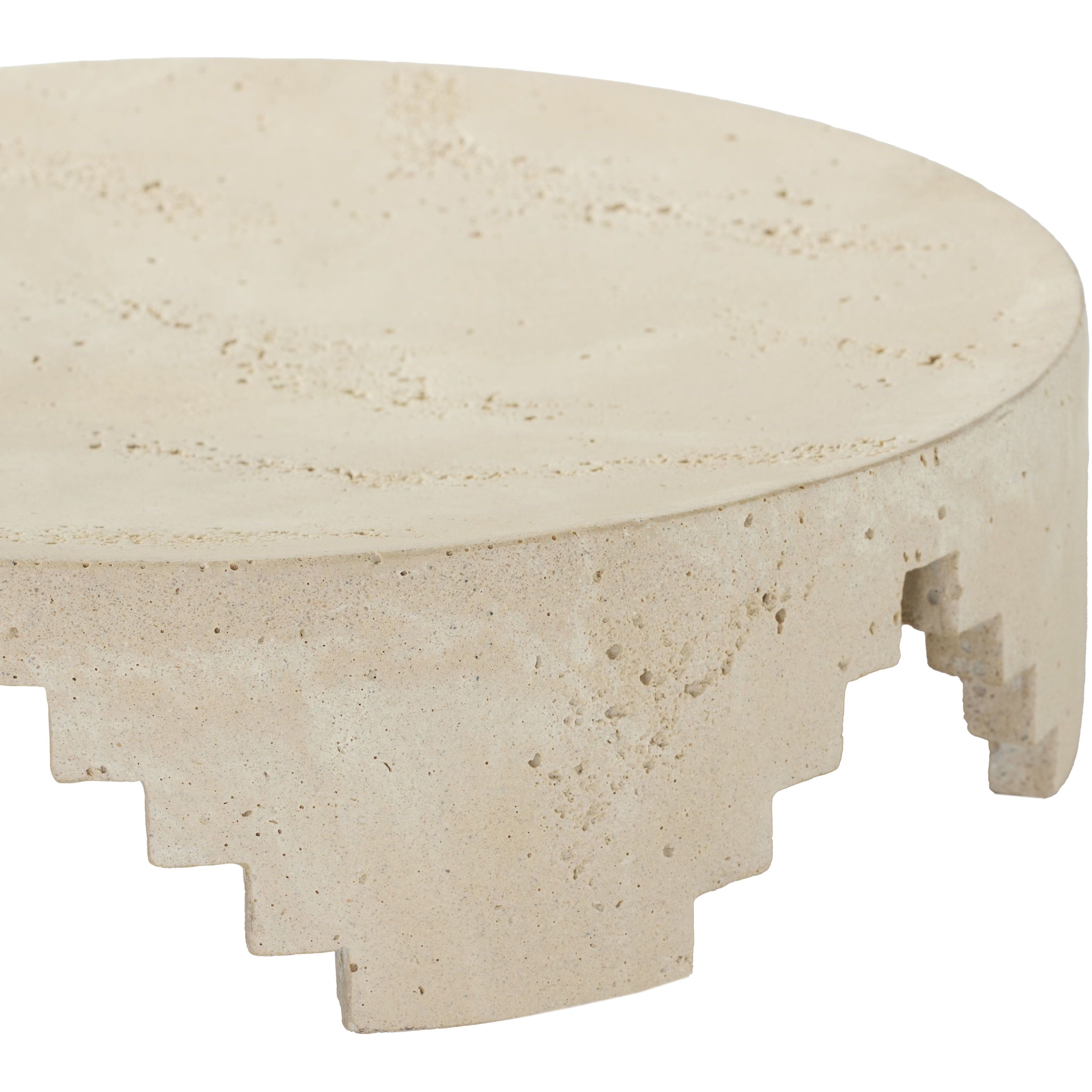 Cornwall Faux Travertine Centerpiece