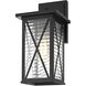 Jada 1 Light 12 inch Black Outdoor Wall Sconce
