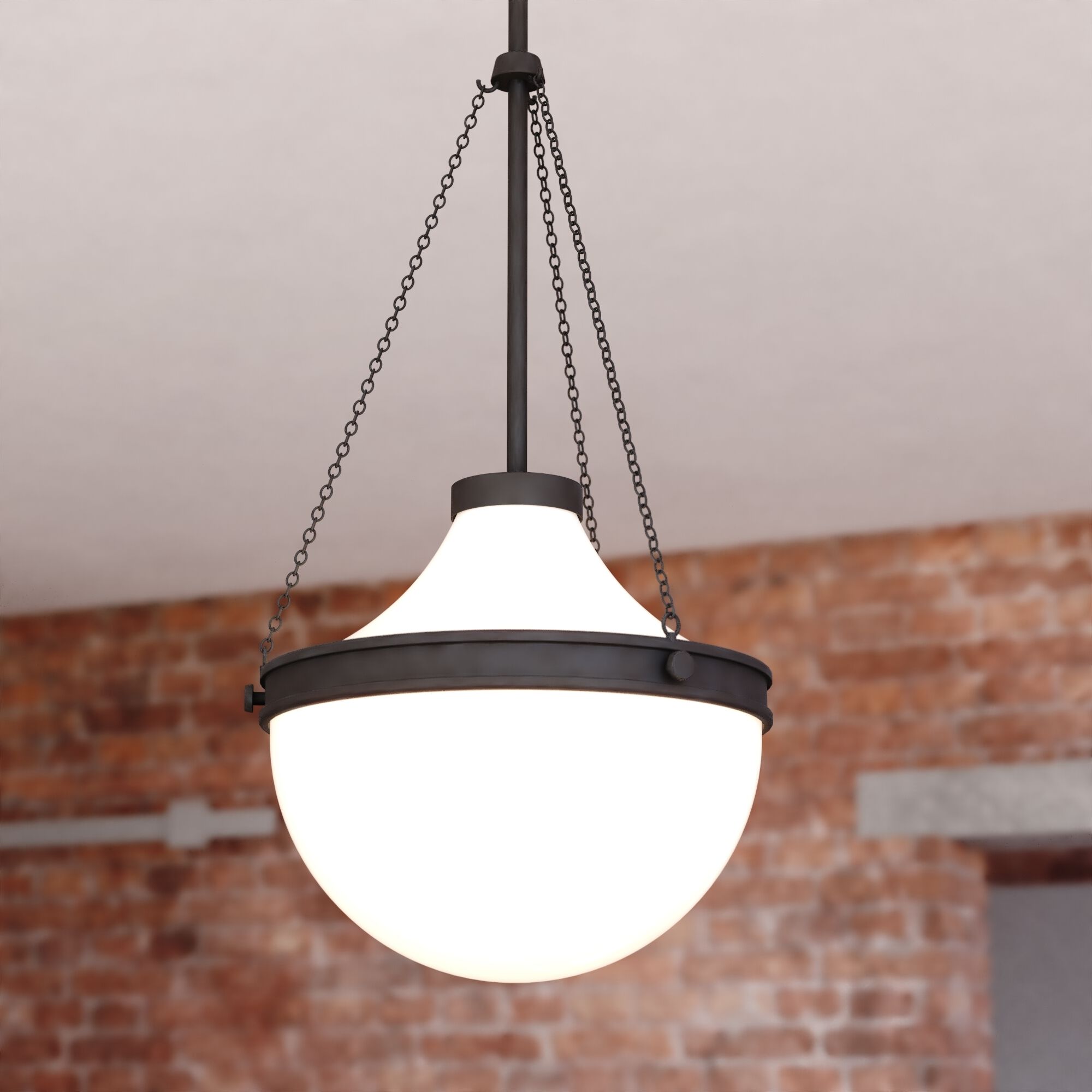 Lincoln 1 Light 12.75 inch Matte Black Pendant Ceiling Light