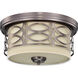 Harlow 2 Light 13.38 inch Hazel Bronze Flush Mount Ceiling Light