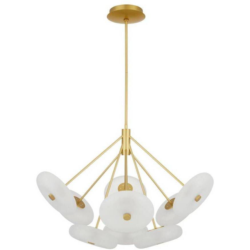 Helios 9 Light 41 inch Antique Brass Chandelier Ceiling Light