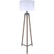 Cameram 62.5 inch 150.00 watt Black and Wood Floor Lamp Portable Light
