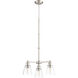 Dunbar 3 Light 19 inch Satin Nickel Mini Chandelier Ceiling Light