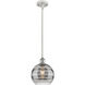 Ballston Rochester 1 Light 8 inch White Polished Chrome Stem Hung Mini Pendant Ceiling Light