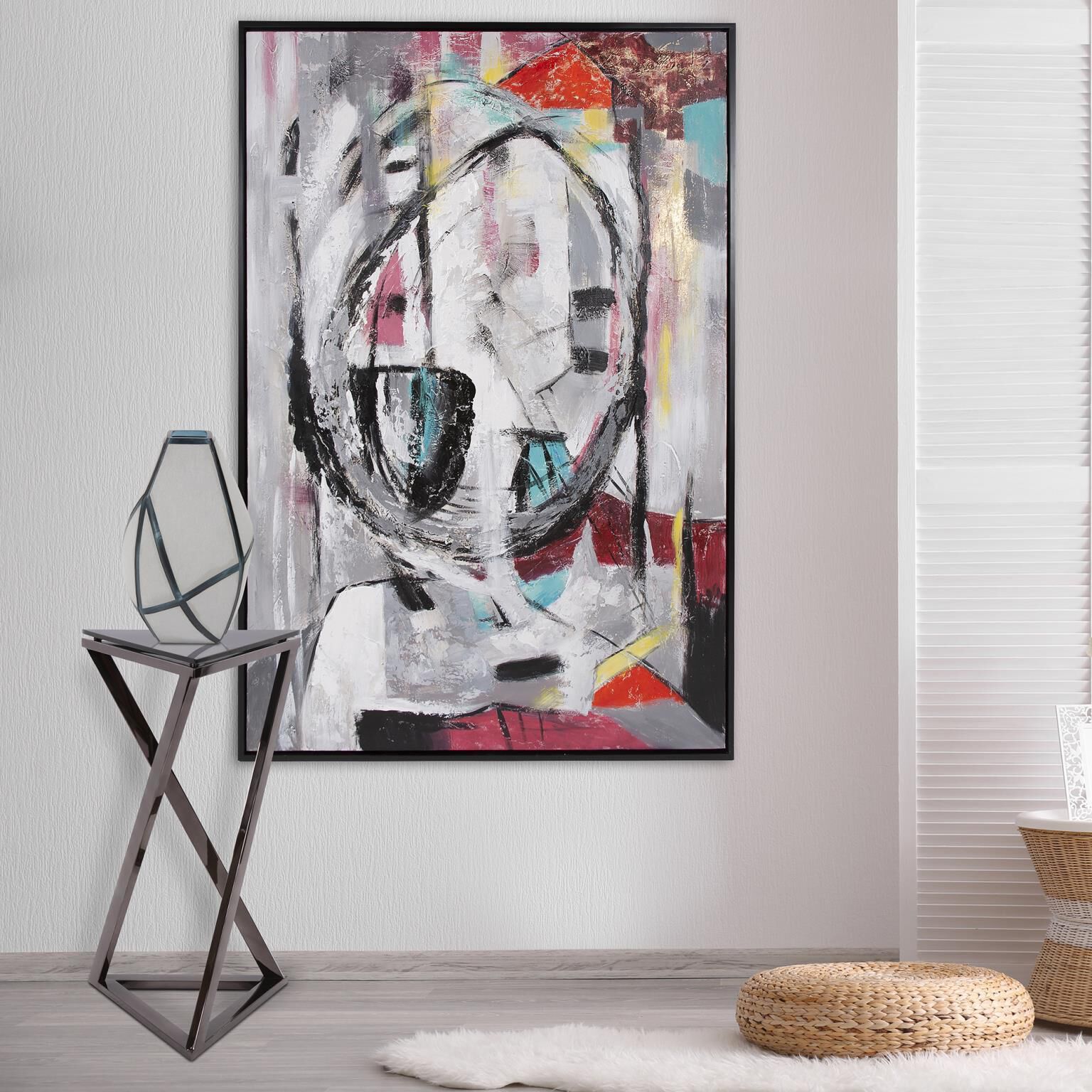 Talen Twist 32.25 X 18.5 inch Nickel Table