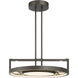 Tribeca LED 20 inch Smoked Iron And Soft Brass Semi Flush And Pendant Ceiling Light