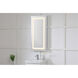 Helios 36 X 18 inch Silver Lighted Wall Mirror