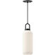 Alora Mood Soji 1 Light 5.13 inch Matte Black Pendant Ceiling Light in Matte Opal Glass