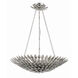 Broche 6 Light 24.5 inch Antique Silver Chandelier Ceiling Light