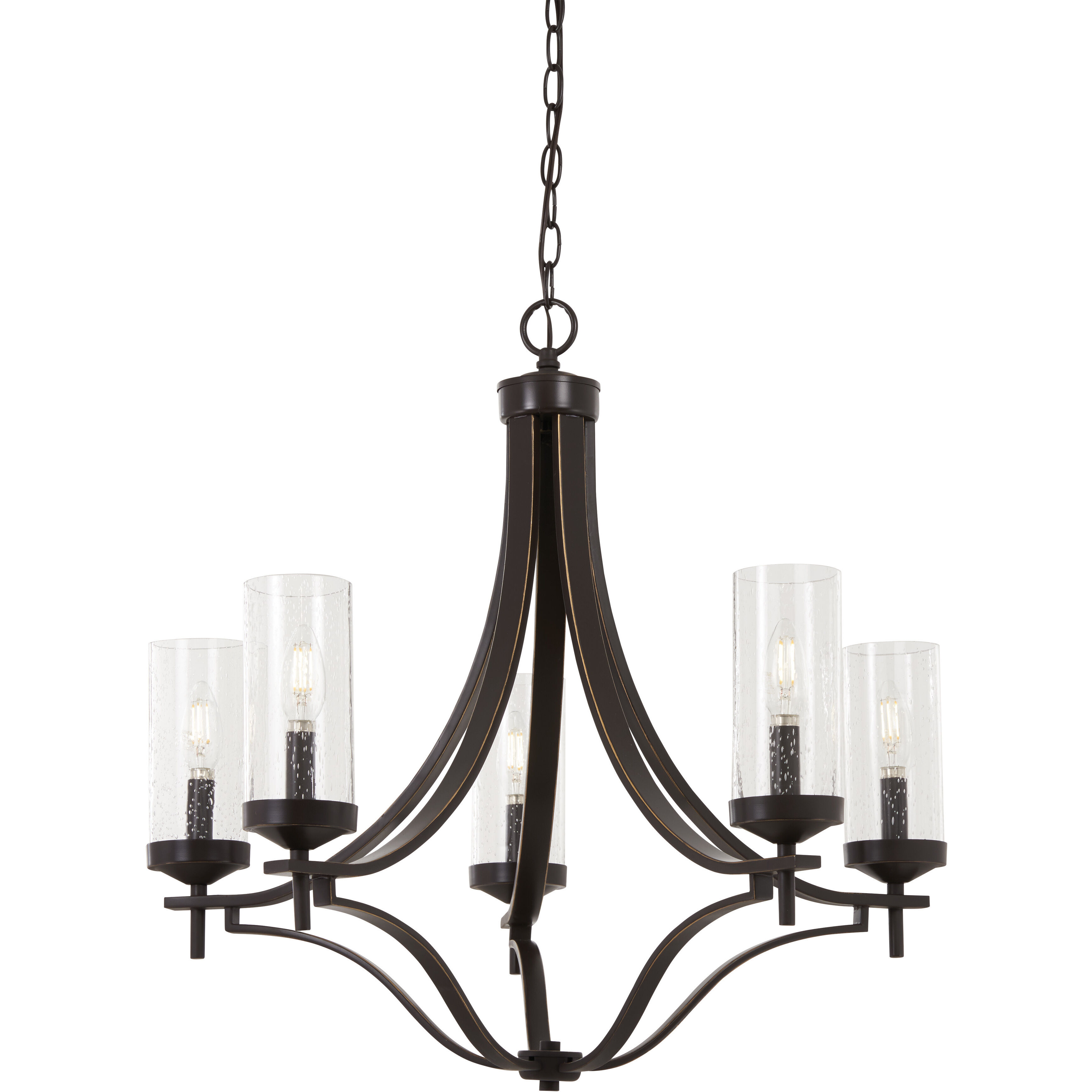 Elyton 5 Light 26 inch Downton Bronze/Gold Chandelier Ceiling Light