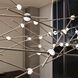 Constellation Ursa Major LED 92.75 inch Satin Nickel Chandelier Ceiling Light in 3000K, White Optical Acrylic, 10 FT. Cord