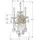 Maria Theresa Sconce Wall Light in Clear Swarovski Strass, Gold