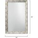 Fragment 36 X 24 inch Light Grey & Beige Faux Horn Mirror