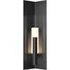 Summit 1 Light 34 inch Coastal Black Outdoor Sconce in Clear, Large
