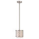 Arabesque 1 Light 7 inch Brushed Nickel Mini Pendant Ceiling Light