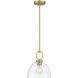 Velto 1 Light 10 inch Vintage Brass Pendant Ceiling Light