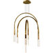 Curva LED 38 inch Brass Chandelier Ceiling Light