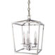 Cage 3 Light 8.5 inch Polished Nickel Pendant Ceiling Light