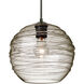 Wave 10 1 Light Black Cord Pendant Ceiling Light