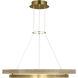 Sean Lavin Grace 1 Light 35.8 inch Hand Rubbed Antique Brass/Natural Oak Chandelier Ceiling Light