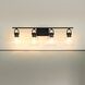 Mansfield 4 Light 34 inch Matte Black Vanity Light Wall Light