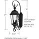 Carriage House 2 Light 27 inch Black Outdoor Wall Lantern