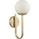 Caroline 1 Light 9 inch Brushed Gold Vanity Light Wall Light