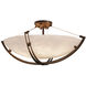 Clouds 6 Light 42 inch Dark Bronze Semi-Flush Ceiling Light in Round Bowl, Incandescent, Bowl