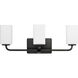 Cowan 3 Light 24 inch Matte Black Bath Vanity Wall Light