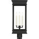 C&M by Chapman & Myers Cupertino 4 Light 22.5 inch Textured Black Outdoor Post Lantern