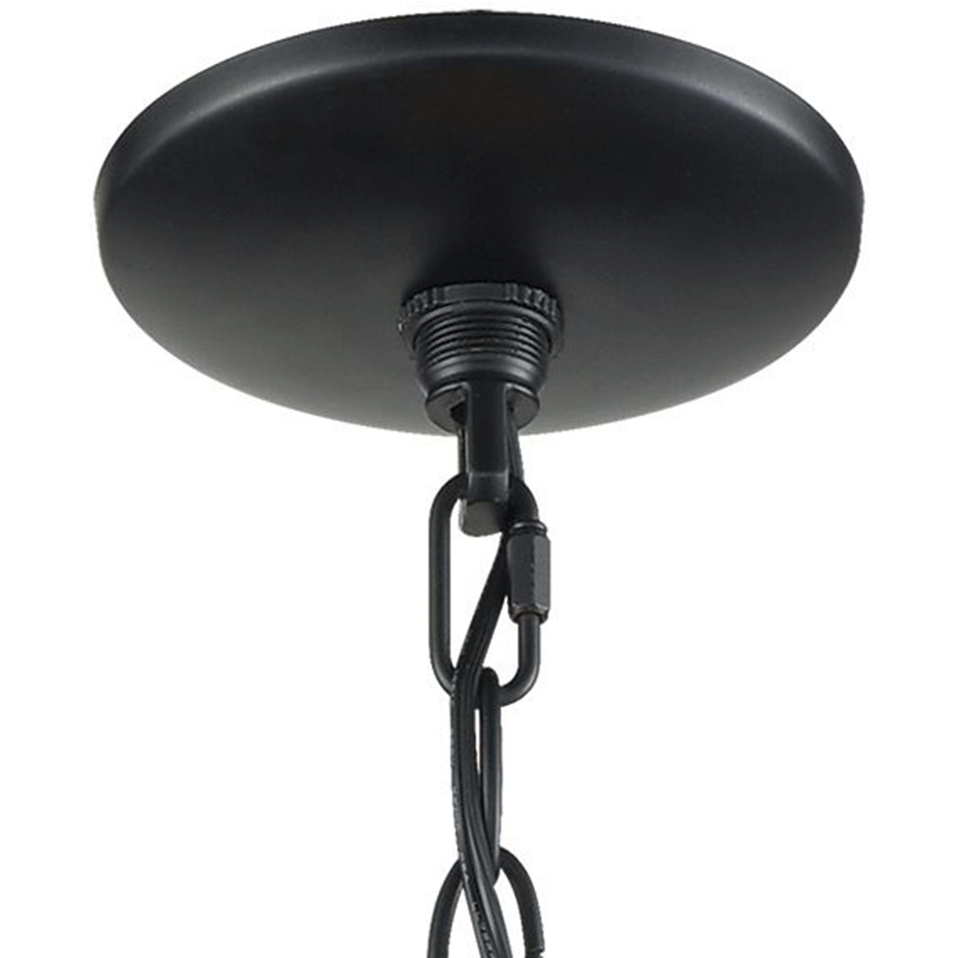 Lineo 6 Light 20 inch Matte Black with Clear Chandelier Ceiling Light