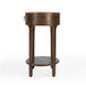 Ellen Marble Nightstand in Medium Brown