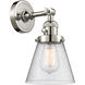 Franklin Restoration Small Cone LED 6 inch Polished Nickel Sconce Wall Light, Franklin Restoration