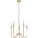 Allistair 5 Light 24 inch Modern Gold Chandelier Ceiling Light