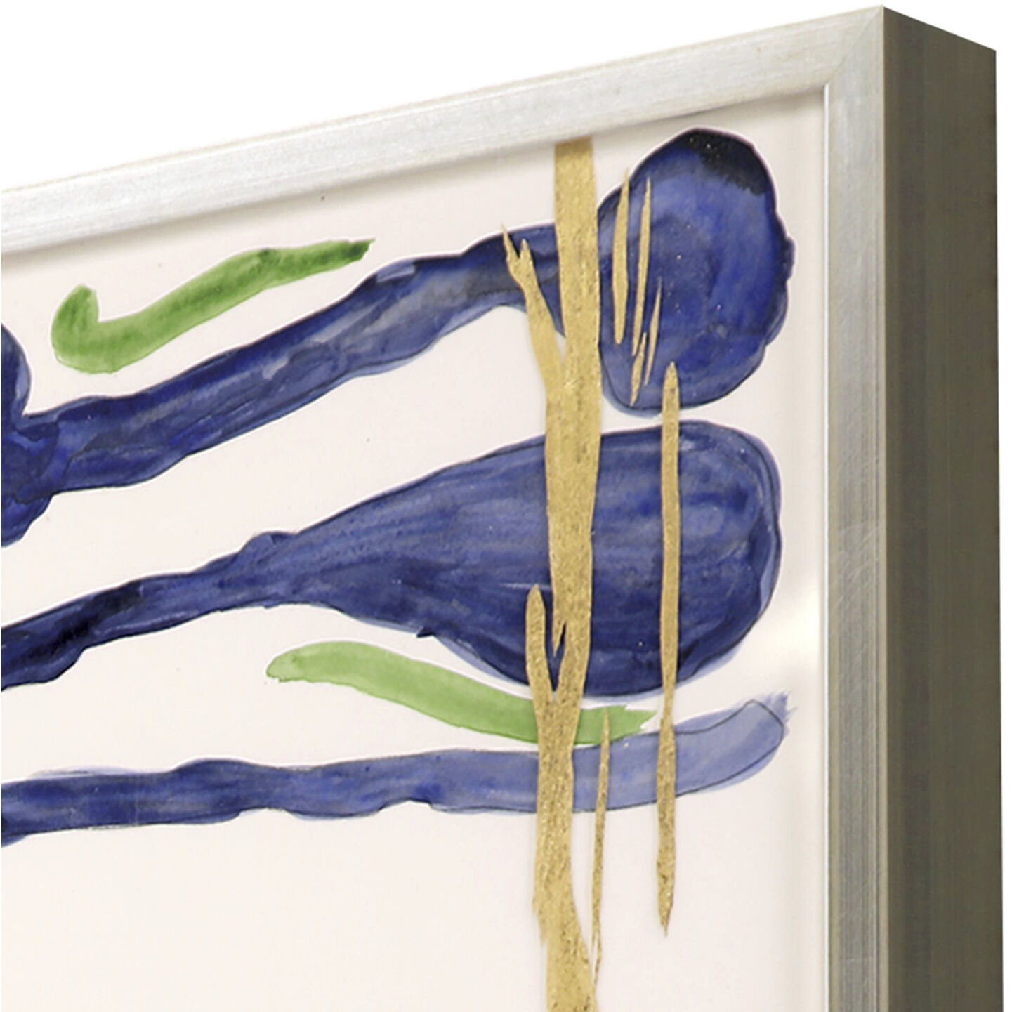 Tempo Blue and Green and Metallic Framed Art, The Studio