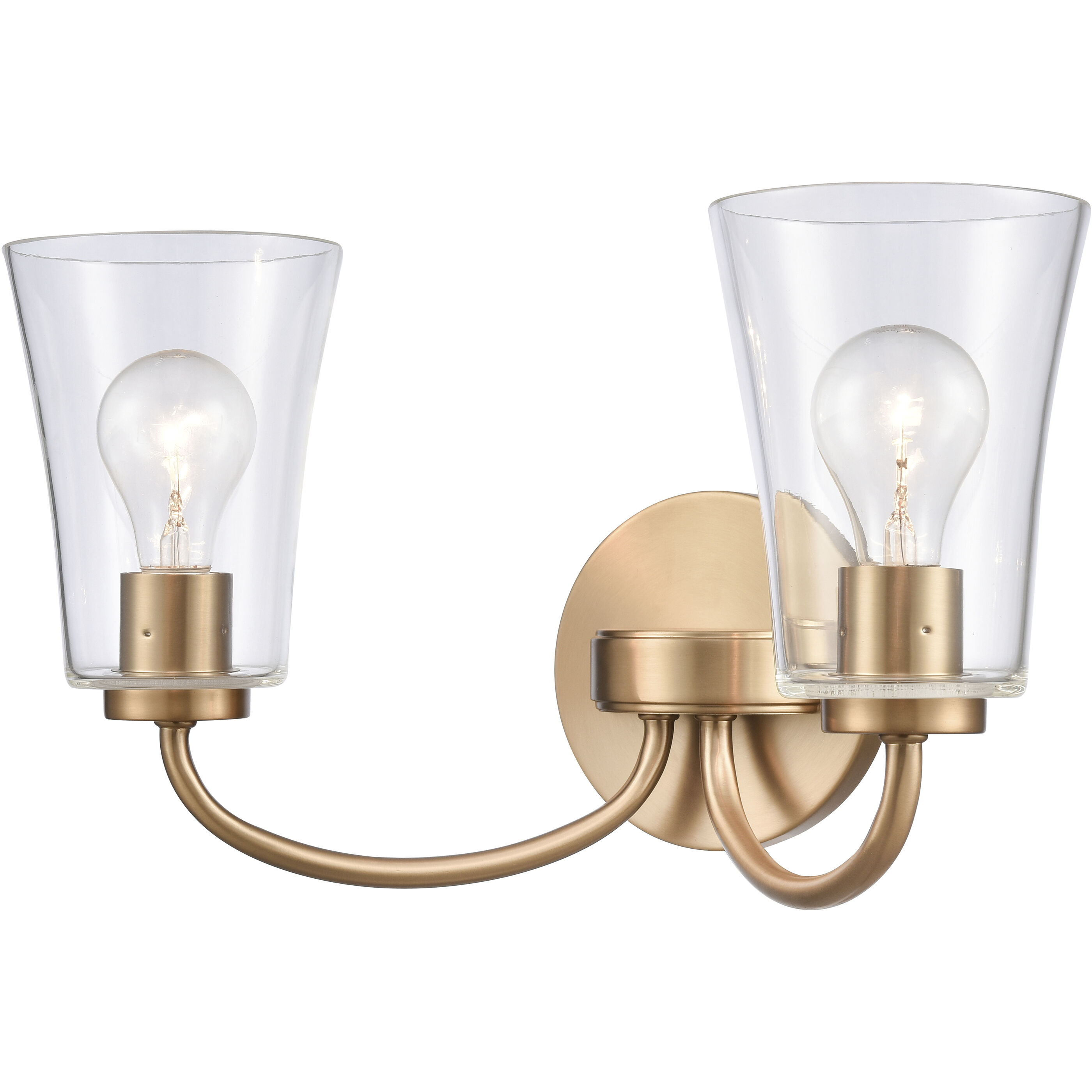 Emily Vanity Light Wall Light in Brushed Gold