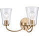 Emily Vanity Light Wall Light in Brushed Gold