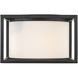 Manhattan 2 Light 12 inch Matte Black Flush Mount Ceiling Light, Damp