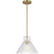 Drew & Jonathan Liouet 1 Light 12 inch Satin Brass Pendant Ceiling Light, Medium