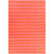 Picnic 63 X 39 inch Bright Orange, Bright Pink Rug
