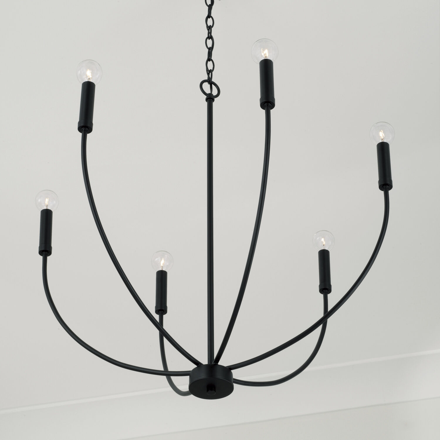 Ansley 6 Light 30.25 inch Matte Black Chandelier Ceiling Light