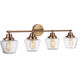Neighborhood Essex 4 Light 38 inch Satin Brass Vanity Light Wall Light, Neighborhood Collection