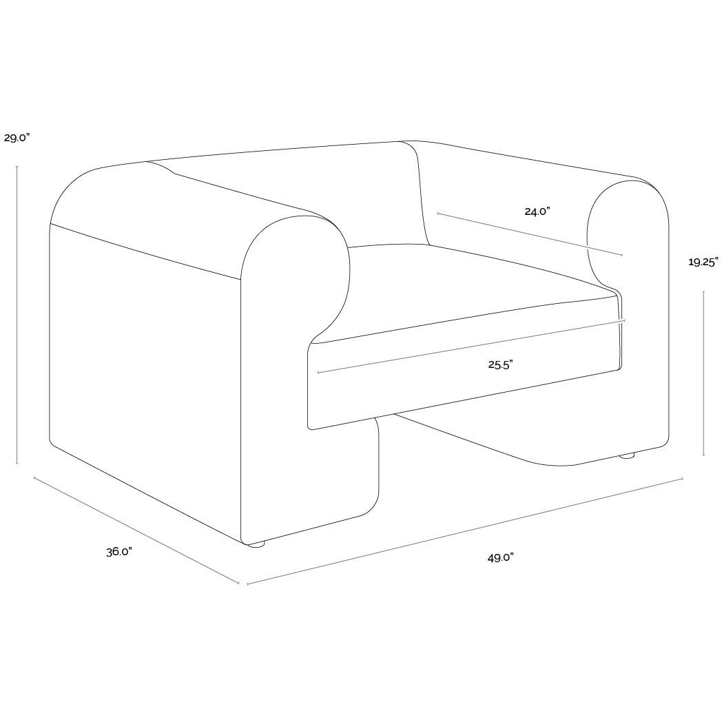Ionic Meg Taupe Armchair