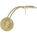 Dessau Turbo 25 inch 4.5 watt Satin Brass Swing Arm Wall Sconce Wall Light in Light Satin Brass